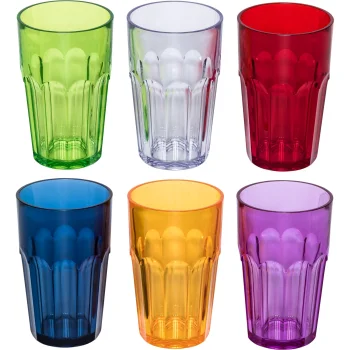 Guzzini HAPPY HOUR stiklinių rinkinys, 6 vnt., 0.42 l, įvairių spalvų