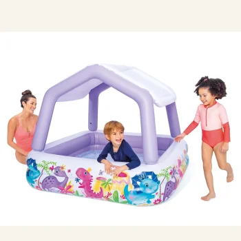 Intex 57470 Inflatable Kids Pool with Canopy, Purple