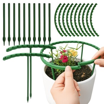 Round Plant and Flower Support, 24 cm, Green