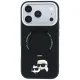 Karl Lagerfeld Ring Stand 360 Karl & Choupette Heads MagSafe dėklas iPhone 18 Pro Max / 17 Pro Max, juodas