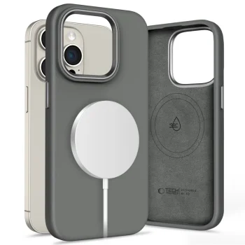 Tech-Protect Silicone PUz MagSafe case for iPhone 15 Pro Max - gray