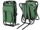 Folding Fishing Chair with Backpack and Cooler Bag 3-in-1, Green