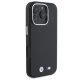 BMW dėklas iPhone 16 Pro telefonui M Smooth Full Wrapped Metal MagSafe, juodas