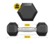 4Fizjo Steel HEX Dumbbell 1 x 2.5 kg, Black