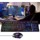 Žaidimų klaviatūra ir pelė su LED apšvietimu
