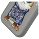 Nimmy Glasses Cool Cat dėklas, skirtas iPhone 16 Pro Max, pilkas