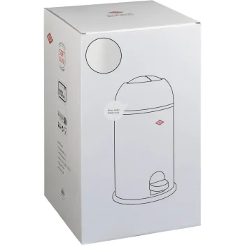 Šiukšliadėžė su pedalu Wesco Kickmaster Junior 12 l, matinė balta