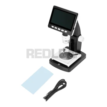Skaitmeninis mikroskopas Redleaf RDE-71000M su 4.3" LCD ekranu ir 1000x didinimu