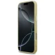 Guess Glitter Triangle Logo MagSafe dėklas iPhone 17 Pro Max, auksinis