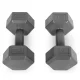 Hex dumbbell set 2×2 kg for home workouts ModernHome, grey