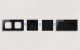 Double Switch Frame Avatto TS20 Black Glass 55x55mm