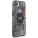 Guess IML Flowers MagSafe dėklas iPhone 16e telefonui – juodas