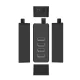 HUB 4-port USB-A 2.0 cable 1M - black