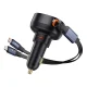 Baseus Enjoyment Pro 60W Car Charger with Retractable USB-C/Lightning Cable Black