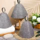 Premium Felt Sauna Hat for Heat Protection, Grey