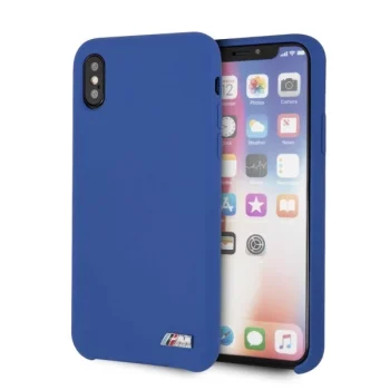 Apsauginis dėklas BMW Silicone M Collection, skirtas iPhone X / Xs, mėlynas