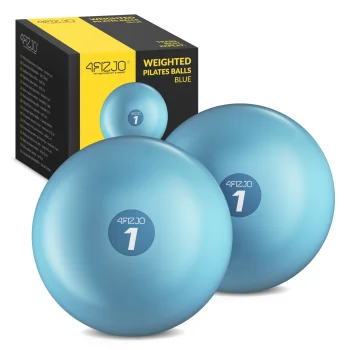 Weighted Pilates Toning Balls 4FIZJO 2 x 1 kg, Blue
