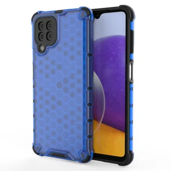 Dėklas Samsung Galaxy A22 4G Honeycomb Case su TPU rėmeliu, mėlynas