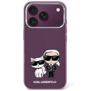 Karl Lagerfeld Karl&Choupette MagSafe dėklas iPhone 17 Pro / 18 Pro, bordo