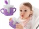 Baby Sippy Cup with Silicone Handles and Straw, 300ml, Purple