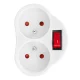 Maclean MCE31 Double Socket Adapter with Switch, 3680W