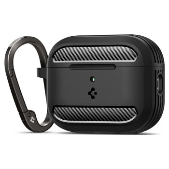 Apsauginis dėklas Spigen Rugged Armor, skirtas AirPods 3, matinis juodas