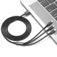 Laidas 3in1 XO NB173 USB - Lightning, USB-C, microUSB 1.2 m 2.4A, juodas