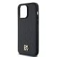 DKNY Leather Monogram Pattern dėklas iPhone 14 Pro Max su MagSafe, juodas