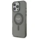Guess dėklas iPhone 16 Pro Max telefonui IML Rhinestones MagSafe, juodas