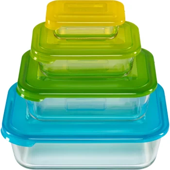 Stiklinių maisto indelių rinkinys Joseph Joseph Nest Glass, 4 vnt.