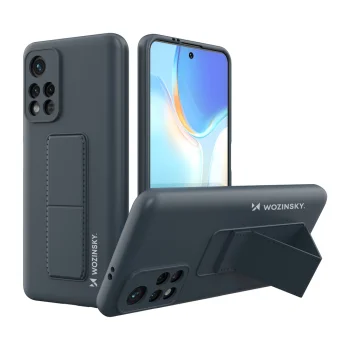 Wozinsky Kickstand Case dėklas Xiaomi Poco M4 Pro 5G su stovu, tamsiai mėlynas