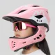 Rockbros TT-32002 Rabbit vaikiškas šalmas su nuimama smakro apsauga, M (54-58cm), rožinis