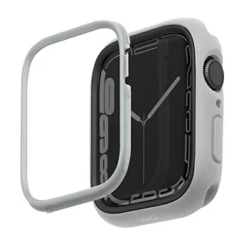 Apple Watch Series 4 / 5 / 6 / 7 / 8 / SE 44 / 45 mm Uniq Etui Moduo Cover Case, Chalk-Grey