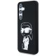 Karl Lagerfeld Graffiti Ikonik silikoninis MagSafe dėklas Galaxy S25, juodas