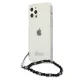 Guess iPhone 12 Pro Max dėklas Pearl Collection, skaidrus