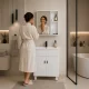 Modernhome vonios kambario baldų komplektas su praustuvu ir veidrodžiu