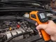 Bekontaktis lazerinis pirometras ir infraraudonųjų spindulių termometras, -50–+550 °C, oranžinis