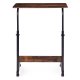 ModernHome Mobile Laptop Table, Adjustable Height, Walnut