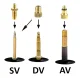 Vožtuvų adapterių rinkinys AG414C DV / AV / SV, 24 dalys