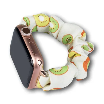 Medžiaginis dirželis Apple Watch 42/44/45mm - smėlinis su kivių raštu