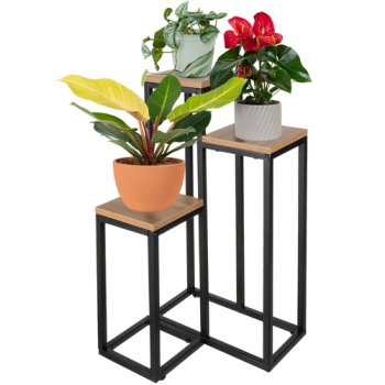 Ruhhy 3 lygių metalinis gėlių stovas 67 cm