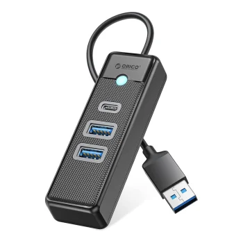 Orico PWC2U-U3 USB šakotuvas (2x USB-A 3.0, 1x USB-C 3.0), 1 m, juodas