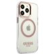Guess Metal Outline MagSafe dėklas iPhone 13 Pro, rožinis