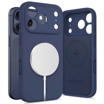 Tech-Protect Silicone MagSafe dėklas iPhone 17 Pro - tamsiai mėlynas