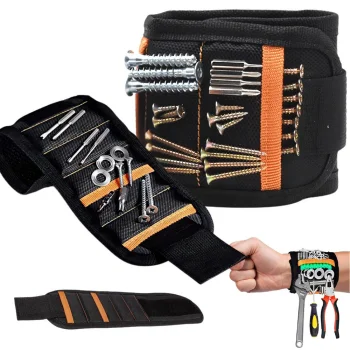 Magnetic Wristband for Screws and Nails, 15 Magnets, 37 x 10 cm