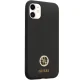 Guess Silicone Logo Strass 4G dėklas iPhone 11 / XR, juodas