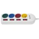 Maclean MCE229 W ilginintuvas, 4 lizdai, 2x USB, 1.5 m, baltas