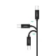 Ugreen US241 USB-C į USB-B laidas spausdintuvui 1 m, juodas