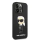 Karl Lagerfeld Silicone Ikonik dėklas skirtas iPhone 14 Pro, juodas