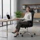 ModernHome Ergonomic Office Chair with Adjustable Headrest and Lumbar Support, Black
